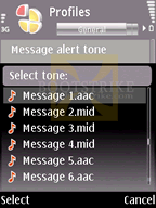 Selecting a message alert tone