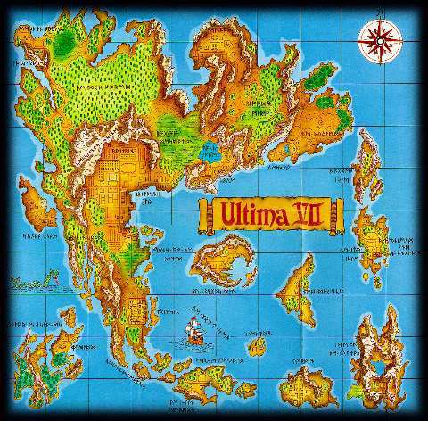 Ultima vii the black gate map annotated book