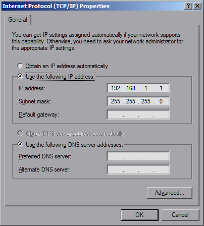 Internet Protocol (TCP/IP) Properties