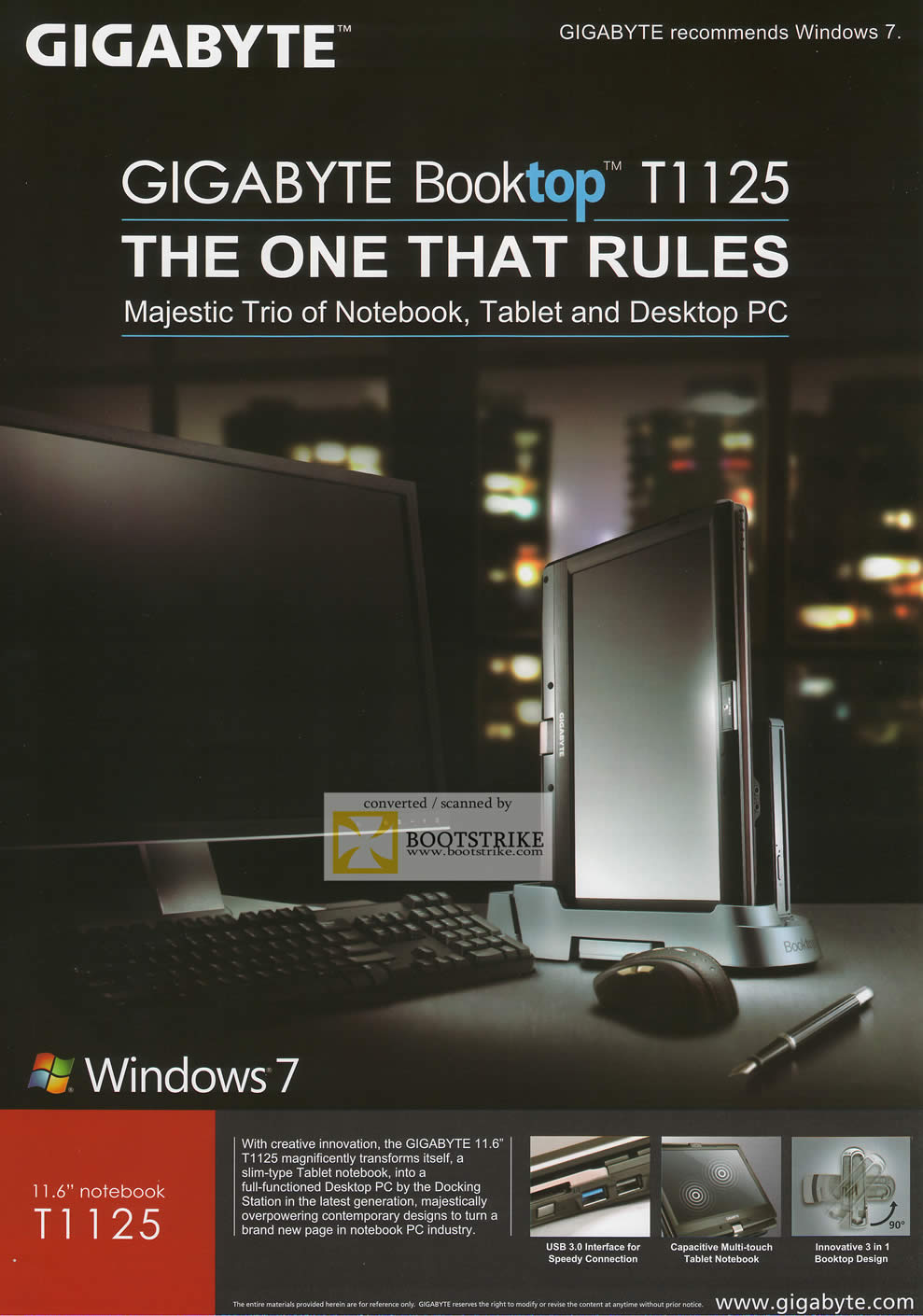  ... Asia Gigabyte Notebooks Booktop T1125 IT SHOW 2011 Price List Brochure
