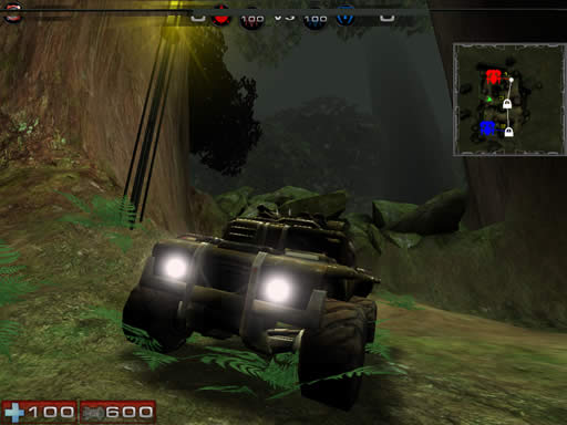 Hell Bender - a jeep like vehicle that can carry 3 players at one time 