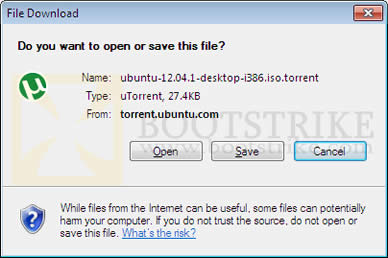 Opening a torrent file