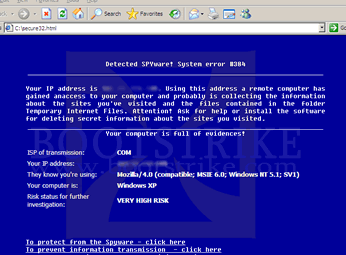Detected SPYware! Your computer is full of evidences!