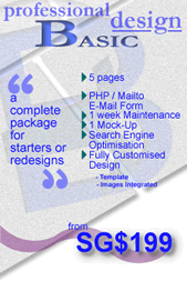 Basic, 5 pages, PHP E-Mail, 1 week maintenance, 1 mock up